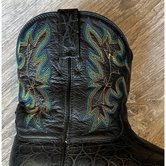 Twisted X Western Cowboy Boots Black Leather Colorful‎ Stitching Womens 8 - Picture 2 of 9